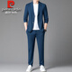 Pierre Cardin high-end seamless suit suit men's summer new thin suit jacket business formal casual sports two-piece set black two-piece set XL 125-145Jin Jin equals 0.5 kg