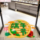 蒙力克端午节氛围装海报店铺超市主题活动场景布置地面贴纸 浓情端午13895CM