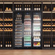 BAIKAILUN wine cabinet, three-door, four-door, large capacity, large size, air-cooled, frost-free, constant temperature and moisturizing, household and commercial, wine and beer ice bar, fresh-keeping refrigerator, seamlessly embedded, 1.9 meters丨three-door combination cabinet丨550 deep 910L fixed frequency