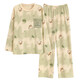 Pang Donglai DL Pyjamas pour les femmes au printemps et à l'automne coton pur grande taille à manches longues en vrac pour les étudiants à porter sur le costume de style coréen extérieur, vêtements de maison d'hiver et d'été marron gxt9922 Couleur d'image m (recommandée 75-95jin [Jin est égal à 0,5 kg]))