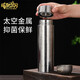 Touchmiss pure titanium thermos cup for men and women, high-end tea cup, large capacity titanium cup, portable car tea separation cup, titanium color-500ml, mechanical temperature display