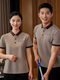 Wan JIA YI LAI Cleaner Workwear Customized Hotel Room Aunt Property Cleaner Ice Silk T-shirt Property Cleaner Short Sleeve Blue Gray Short Sleeve Top MSHJ-9903 S