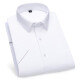 Romon Summer à manches courtes Shirt Men's Ice Silk Thin Bamboo Fiber White Shirt Professional Business Officiel Half Mancheve Top Men's Dx6625 38 (105)