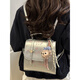 Dadong-Rucksack für Frauen reisen leichte und hochwertige 2025 Neue Cartoon Animation Street Trend Schoolbag Silber ohne Dekoration