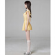 
Nanmu Bear Swimsuit Women 2025 New Conservative One-piece Swimsuit Fairy Purely Covering the Waist to Make You Slim Casual Vacation Swimsuit Yellow Short-Sleeve Swimsuit [75-115Jin [Jin equals 0.5 kg]]