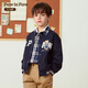 PawinPaw Cartoon Bear Children's Clothing 25th Autumn New Boys Baseball Uniform Jacket Warm and Comfortable Navy/59 150