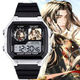 Nombre de código Yuan Furong Liu Bian Yuan Ji Zuoci Ratio de reloj Electronic School Escuela Primaria Regalo con despertador Silent Luminoso Luminoso Men and Women [Fashion Silver Black] -D3271 Reloj electrónico [Movimiento importado + Long Long Standby] Regalo de regalo
