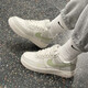 耐克（NIKE）休闲鞋女鞋2025夏季新款运动鞋AF1空军一号低帮板鞋IB3881-001 IB3881-001幻影灰白/浅军绿 36