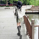 
MEIYANG Peanut Clothes No. 2 Cool Removable Hooded Three-dimensional Pleated Loose Light Gray S