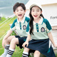 米诗德（MISHIDE）米诗德幼儿园园服夏季英伦校服小学生校服套装夏季短袖英伦风毕业 6625绿色款女T恤+裙子 160cm 均码