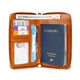 New new certificate bag anti-theft brushing RFID passport clip zipper ID card wallet money clip multifunctional travel passport bag light brown