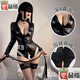 
Universal queen outfit open-stand tights zipper sm jumpsuit training flirting sexy leather jacket sexy uniform seductive suit black leather bian