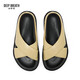 DEEP BREATH Deep Breath Women's Shoes Cowhide Open-toe Holiday Style Casual Flat Slippers Sandals Women's AX14098 Beige 37