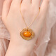 Dara beeswax pendant for women, raw stone full of honey, chicken oil yellow 925 old wax pendant, Russian material, practical Chinese Valentine's Day gift