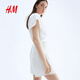 H/M2025 Summer New Women Fashion Fasual Casual вышитая хлопковые комбинезоны 1293953 White S 160/88