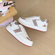 Chaussures féminines Huili Chaussures blanches mignonnes mignonnes Sweet épaisses pour femmes en automne et hiver polyvalent chaussures décontractées pour les étudiants chaussures de sport vin blanc rouge 36