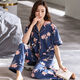 Yalu pajamas for women in summer thin loose large size mother short-sleeved trousers large size home clothing set Q9923 pill bag return M (weight 90-105 Jin [Jin equals 0.5 kg] can be worn)