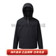Salomon Modisay Aero Outdoor Waterproof Lightweight Hooded Zipper Long Sleeve Jacket Men and Women Black Black 2XL