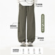 MINISO American straight casual pants for men in autumn new fashion crisp and loose outdoor sports long pants dark gray XL
