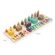 Mi Hong Miehone Montessorius Kinder Spielzeug für digitale Puzzle Building Block-Entwicklung Gehirn 1-2 Jahre alt 3 Jungen und Mädchen Babys dreifarbige Grafikpaarungen