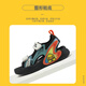 B.Duck little yellow duck children's shoes children's sandals summer open-toed shoes boys and girls lightweight beach shoes 2328 meters black 26