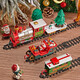 Jihu Christmas Electric Train Track Car Toy Boys Set Simulierte Hochgeschwindigkeits-Schiene-Kinder-Retro-Dampfzug mit verbesserter Fernbedienung Version Raucher Retro Front + 8-Charakter-Schiene + offizielle Standardkonfiguration