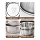 Shantou Lincun German quality extra thick 316 stainless steel basin and basin drain basket vegetable basin egg beating kitchen household 24CM solid basin drain basin 316L steel extra thick and durable