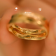 Yuansi Wedding Ring 18k Gold Couple Ring Möbius Cycle Design Unisex Ring Engraving 18K 18k Gold Yellow Gold (No Diamonds) Size 7/8/Single