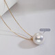 DRJEFUN high-end 8K gold large dot perfect round freshwater pearl pendant Princess Diana style female pearl necklace pendant temperament 18K yellow 10-11mm