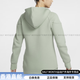 Nike (NIKE) TECHFLEECE brand logo design casual spliced ​​hooded jacket jacket for women green sporty and comfortable green S