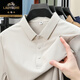 
Classic car ice silk short-sleeved T-shirt for men 2025 summer new business casual lapel comfortable thin breathable polo shirt for men 12358 meters apricot XL