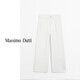 Massimo Dutti Discount Season 2025 Vêtements féminins décontractés simples et polyvalents hauts à taille large jeans 05049849 blanc 36 (165 / 66a)