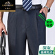 
Classic car summer thin model of non-iron mulberry silk double pleated trousers plus fat plus size middle-aged and elderly high waist deep crotch men's pants straight [double pleated] 6621 rich gray thin model 36 (2 feet 9)