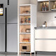 JD Logistics Kitchen gap flip cabinet cabinet food storage cabinet bathroom narrow gap storage cabinet narrow cabinet 25 sides wide 90 degree flip + high cabinet legs transparent tea 6 layers