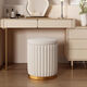 Ye Yu makeup stool ins Internet celebrity round stool bedroom modern simple storage storage makeup chair low stool dressing table stool off-white pu leather upgraded thickened version comfortable and soft sitting feeling