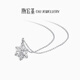 Chao Acer Platinum Snowflake Platinum Necklace for Women PT950 Neck Ornament Clavicle Chain Filigree Sparkling Gift Priced Labor Cost 440 Yuan 3.65g, Chain Length Approximately 40cm + Extension Chain