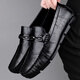 Código roto de cero grados 2025 Summer Nuevos zapatos de gorro de cuero para hombres con mocasines de un pie Soft Sole Men MT9913 Brown 38