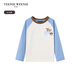 Teenie Weenie Kids Bear Children's Clothing Boys Casual Style Raglan Long Sleeve Printed T-Shirt Blue 130 cm