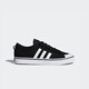 adidas NIZZA休闲复古篮球风帆布鞋男女阿迪达斯官方三叶草   一号黑/白   43