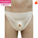 
Modal men's transparent latex underwear sexy hollow Yiyang pants men's double-sided button cool safety pants thong pants flesh color 4069 equal size