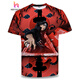 Yamamori Nanshi 2025 short-sleeved Naruto anime series T-shirt 3D printed trendy casual top Uchiha Itachi seal TXU1506 S suitable for 80-90Jin [Jin equals 0.5 kg]