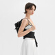 CHARLES&KEITH25夏季新品复古油蜡皮单肩斜挎腋下包CK2-20782621 Noir黑色 S