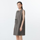 Jnby/Jiangnan Buyi 25 Sommer Neues chinesisches Kleid gerade ärmellose runde Hals weich und bequem 5p5g13570 255/Grüner Kaffee M.
