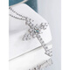 Nilan Fat Donglai's same style pt950 platinum cross necklace PT950 imported from the United States D color moissanite micro-embedded silver, silver plated 50 points