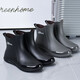 Neue Sommer-Herren-Regenstiefel nicht rutschfeste wasserdichte mittel- und kurze Röhrchen Regenstiefel Imbiss