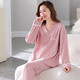 Pang Donglai Frühlings- und Herbst-Pyjamas für Frauen, die reine Baumwoll-koreanische Version an der Außenseite Langarmanzug tragen können, süße studentin große Sommer-Herbst- und Winter-Heimkleidung Leuchtung gelber GXT9922 Bildfarbe M. Code (Empfohlen 75-95jin [Jin gleich 0,5 kg]))
