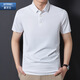 Sieben Wolf-Männer-T-Shirt Kurzärärmelte Sommergeschäft Casual Fashion Top Jinmian Light Luxury High Elastic Traaceless Polo Shirt Männer DT9905 Navy Blue L (90-120jin [Jin gleich 0,5 kg])