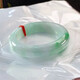 Burmese ice jade bracelet jade bracelet light green floating flower bracelet floating green square ice waxy jade bracelet for women 59 ring mouth