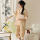 Pajama de manga corta de Summer Summer Summer Coda de algodón NUEVA CONTRO DE CASA DE CASA CHINA CHINA Puede usar pantalones recortados en el exterior en verano LZY9902 M Código recomendado 75-95Jin [Jin equivale a 0.5 kg]