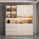 Shuaishi Massivholz Seitenschrank hoher Schrank moderne einfache Wand integrierte Essschrank Wohnzimmer Weinschrank Eingangsschrank kann maßgeschneidert werden.